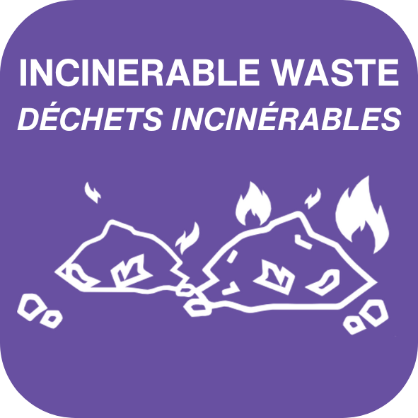 Incinerable waste